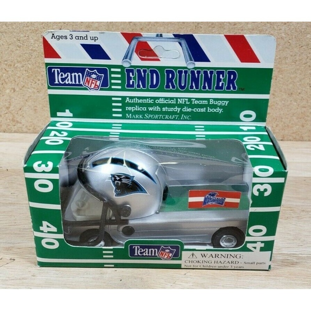 1993 Team NFL End Runner Carolina Panthers Buggy Helmet Die Cast Car VTG